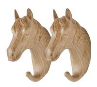 Attaccapanni Da Parete,2 Pezzi,Gancio Per Cartoni Animati Senza Perforazione,Appendiabiti Da Ingresso A Parete,Arazzi Con Animali,Adatto Per Cappotti,Sciarpe,Borse,Asciugamani,Chiavi,Cappelli(Cavallo)