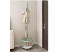 Attaccapanni da Terra, Appendiabiti Con Contenitore, Appendiabiti Moderni Dorati Indipendenti, Facilità Di Montaggio, Adatto Per Riporre Cappotti, Cappelli, Sciarpe E Borse In Ingresso, Corridoio, Cam