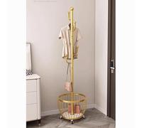 Attaccapanni da Terra, Appendiabiti Con Contenitore, Appendiabiti Moderni Dorati Indipendenti, Facilità Di Montaggio, Adatto Per Riporre Cappotti, Cappelli, Sciarpe E Borse In Ingresso, Corridoio, Cam