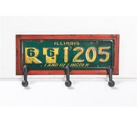 ATTACCAPANNI IN LATTA APPENDINO A PARETE MURO TABELLA AMERICA ILLINOIS