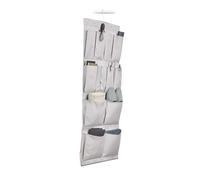 Attaccapanni Organizzatore Multiuso con 13 Tasche - Ideale per Scarpe e Borse, Gancio per Armadio o Porta, Plastica, Grigio, 45x150cm