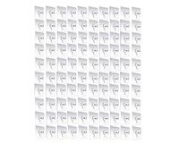 Attaccapanni portachiavi, Gancio adesivo senza trapano for appendere foto, poster, orologi, trasparente, 6x6 cm, confezione da 10 pezzi(100pcs)