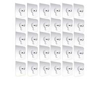Attaccapanni portachiavi, Gancio adesivo senza trapano for appendere foto, poster, orologi, trasparente, 6x6 cm, confezione da 10 pezzi(30pcs)