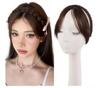 attaccatura dei capelli resistente al calore, 20 cm, leggera, solo 32 g | Integrazione senza cuciture, copre le radici grigie, aspetto naturale, lunghezza 20 cm, per tutti i giorni