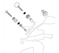 KIT ATTACCHI PARABREZZA SCOOTER PER YAMAHA XENTER 125 150 11> BIONDI 8500511