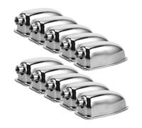Attacchi per Rullante in Ferro 10 Pezzi Argento | Design Multifunzionale, Alta Compatibilità, Installazione Semplice, Pratici da Portare e Riporre, Set da Dieci Pezzi