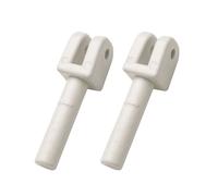 Attacco a forcella inclinato per tendalino in plastica bianca