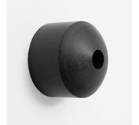 Attacco a Muro in PVC Nero per Barra di Delimitazione - Linea Museum, per Musei e Showroom