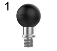 Attacco a Vite Maschio RAM® Mounts M10 Nero Uomo