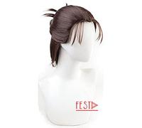 Attacco Anime su Titano Finale Stagione 4 Eren Jaeger Parrucca Cosplay Stile Shingeki No Kyojin Cosplay Parrucca Lunga di Capelli con Protezione Della Parrucca