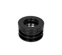 Attacco Bici Pieghevole Lega Alluminio 44x28.6mm Leggero | Doppio cuscinetto di precisione, sterzo fluido, resistenza minima, durata superiore, guida stabile(Black)
