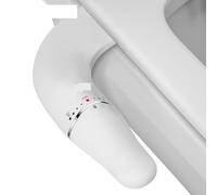 Attacco bidet ultra sottile for sedile WC - Doppio ugello, pressione 'acqua regolabile, spruzzatore non elettrico(7-8 North America)
