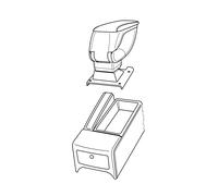 Attacco bracciolo - compatibile per Opel Vectra 4p (05/02>01/09) - Opel Vectra 5