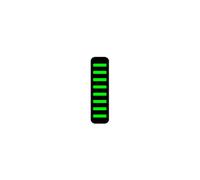 Attacco cavo ProGuard - anteriore - adesivo - mini - verde fluo