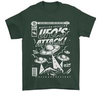 Attacco Degli UFO Alieni Dallo Spazio T-Shirt Uomo 100% Cotone