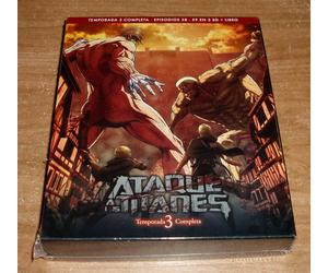 ATTACCO DEI GIGANTI 3ª STAGIONE COMPLETA 38-59 NUOVO 3 BLU-RAY+LIBRO R2