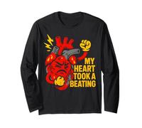 Attacco di Cuore Il Mio Cuore ha preso Un Colpo Fresco Mens Surgery Recov Maglia a Manica
