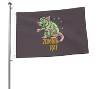 Attacco Di Ratti Zombi Resistente Alle Intemperie Garden Flag Con 2 Occhielli Bandiere Da Giardino Decorazione Per Patio Fattoria Interni 90X150Cm