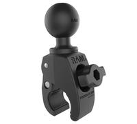 ATTACCO di sfera C RAM-MOUNT RAP-400U a PINZA su MANUBRIO MOTO TUBOLARE e PALINA
