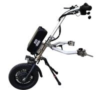 Attacco Elettrico per Sedia Rotelle 500W, Trattore Elettrico Portatile per Handbike 12", Dispositivo Traino per Sedia Rotelle con Luce Anteriore, Ammortizzatore, Batteria Rimovibile,B