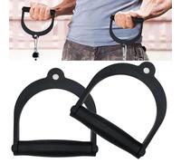 Attacco for Cavo con Impugnatura a D, Confezione da 2-4 Maniglie da Palestra in Nylon a Forma di D for Estensioni dei tricipiti, Curl for bicipiti, trazioni alla LAT Machine e Allenamento(2pcs)