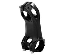 Attacco manubrio ad angolo negativo ad aria compressa XC, componente ciclistico in lega di alluminio ad alte prestazioni per bici da XC, bici da strada, nero rosso, 60 mm, 80 mm (Nero) (Nero)