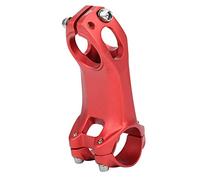 Attacco manubrio ad angolo negativo ad aria compressa XC, componente ciclistico in lega di alluminio ad alte prestazioni per bici da XC, bici da strada, nero rosso, 60 mm, 80 mm (Nero) (Nero)