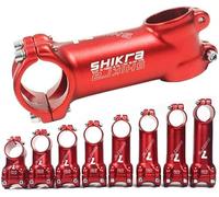 Attacco manubrio da 31,8, 7 gradi, 45 mm, 55 mm, 65 mm, 70 mm, 80 mm, 90 mm, 100 mm, 110 mm, per mountain bike, bici da strada, BMX, bici da pista (rosso, 80 mm)