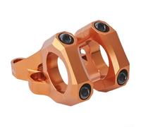Attacco manubrio DH doppio laterale, in lega di alluminio, 31,8 mm, lunghezza 52 mm, antiruggine e migliore controllo di guida, per mountain bike (arancione)