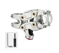 Attacco manubrio MTB con sistema di compressione pneumatica a 5 maglie e prestazioni di viaggio lineari da 20 mm (argento)