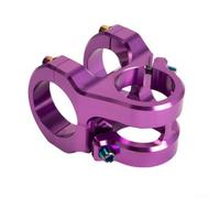 Attacco manubrio MTB da 35 mm, posizione diritta a 0 gradi, per mountain bike e downhill, adatto per manubri da 31,8 mm e tubo sterzo forcella da 28,6 mm (viola)
