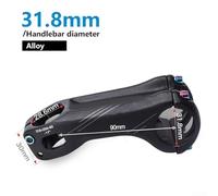 Attacco manubrio per bicicletta con 17 gradi di salita per bici da strada e mountain bike, 31 8 mm, dimensioni morsetto (nero)