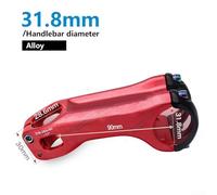 Attacco manubrio per bicicletta con 17 gradi di salita per bici da strada e mountain bike, 31 8 mm, dimensioni morsetto (rosso)
