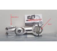 ATTACCO MANUBRIO UNO SILVER REGOLABILE SCATTO FISSO BICI BICICLETTA MTB BMX