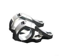 Attacco MTB Downhill per Guidone Largo 35mm per robusto Attacco | Lega alluminio CNC, doppia spalla, 35mm, nero anodizzato, massima per rigidità per discesa(35mm Glossy Silver)