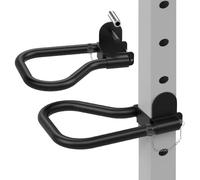 Attacco per barra per squat rack da 5,1 x 5,1 cm con foro da 2,5 cm o 1,6 cm, set di 2 impugnature strette e larghe per tuffi, file invertite, flessioni, trazioni australiane