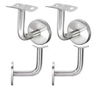 Attacco per corrimano, staffa in acciaio resistente per corrimano ringhiera scale, per staffa a parete per ringhiera scale in legno con rosetta di copertura, 4 pezzi