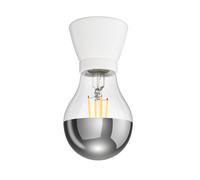 Attacco per lampada in porcellana E27 MINZ bianco rotondo incl. lampada LED [EEK: E]