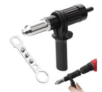 Attacco per Rivettatrice Manuale con Impugnatura - Kit Adattatore per Inserti a Dado, Accessorio per Trapano Senza Fili, 15,9x5,9 cm, per Professionisti, Hobbyisti, Riparazioni Domestiche