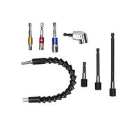Attacco per trapano ad angolo retto da 105 gradi Attacco per trapano con gambo esagonale Bussole per punte per avvitatore per dadi Adattatore Set di prolunghe per driver Kit di
