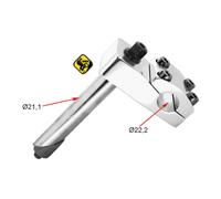 ATTACCO PIANTONE MANUBRIO UNO ALLUMINIO SILVER 22mm BICI DOWNHILL BICICLETTA