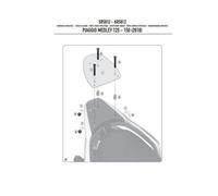 ATTACCO POSTERIORE [GIVI] - PIAGGIO MEDLEY 125/150 I-GET / S (2020) - COD.SR5612