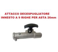 ATTACCO RAPIDO RICAMBIO DECESPUGLIATORE 4 IN 1 INNESTO A 9 RIGHE PER ASTA DA 26m