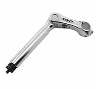 Attacco regolabile per manubrio city a stelo 22,2-25,4mm lunghezza 105mm argento