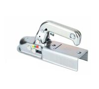 Attacco Rimorchio Gancio Traino Testa Sfera Copertura Gancio Compatibile con Sfera 50 Mm E Chiusura a Leva in Metallo con Finitura Argentata per, Tubo Quadrato 60mm