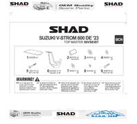 ATTACCO SHAD PER BAULETTO POSTERIORE SUZUKI V-STROM 800 SE/DE/TECH 2024 2025