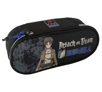Attack on Titan Anime Astuccio Ovale Organizzato Comix Portapenne Black 68451