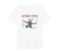 Attack on Titan Armin Arlet Survey Corps Manga Portrait Maglietta, Donna Plus-Size, Bianco, 1X