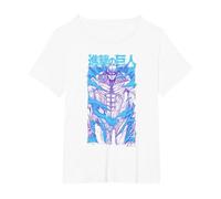 Attack on Titan Armored Titan Protecting Body Epic Poster Maglietta, Donna Plus-Size, Bianco, 2X
