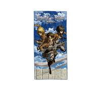 Attack On Titan Asciugamano Eren, Mikasa & Armin 150 X 75 Cm Sakami Merchandise